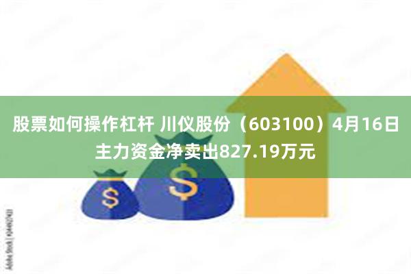 股票如何操作杠杆 川仪股份（603100）4月16日主力资金净卖出827.19万元