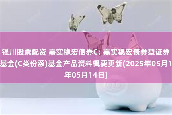 银川股票配资 嘉实稳宏债券C: 嘉实稳宏债券型证券投资基金(C类份额)基金产品资料概要更新(2025年05月14日)
