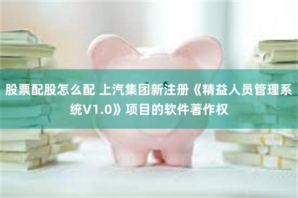 股票配股怎么配 上汽集团新注册《精益人员管理系统V1.0》项目的软件著作权