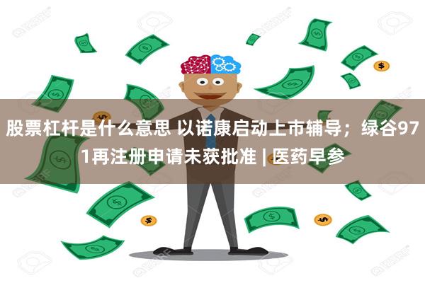 股票杠杆是什么意思 以诺康启动上市辅导；绿谷971再注册申请未获批准 | 医药早参